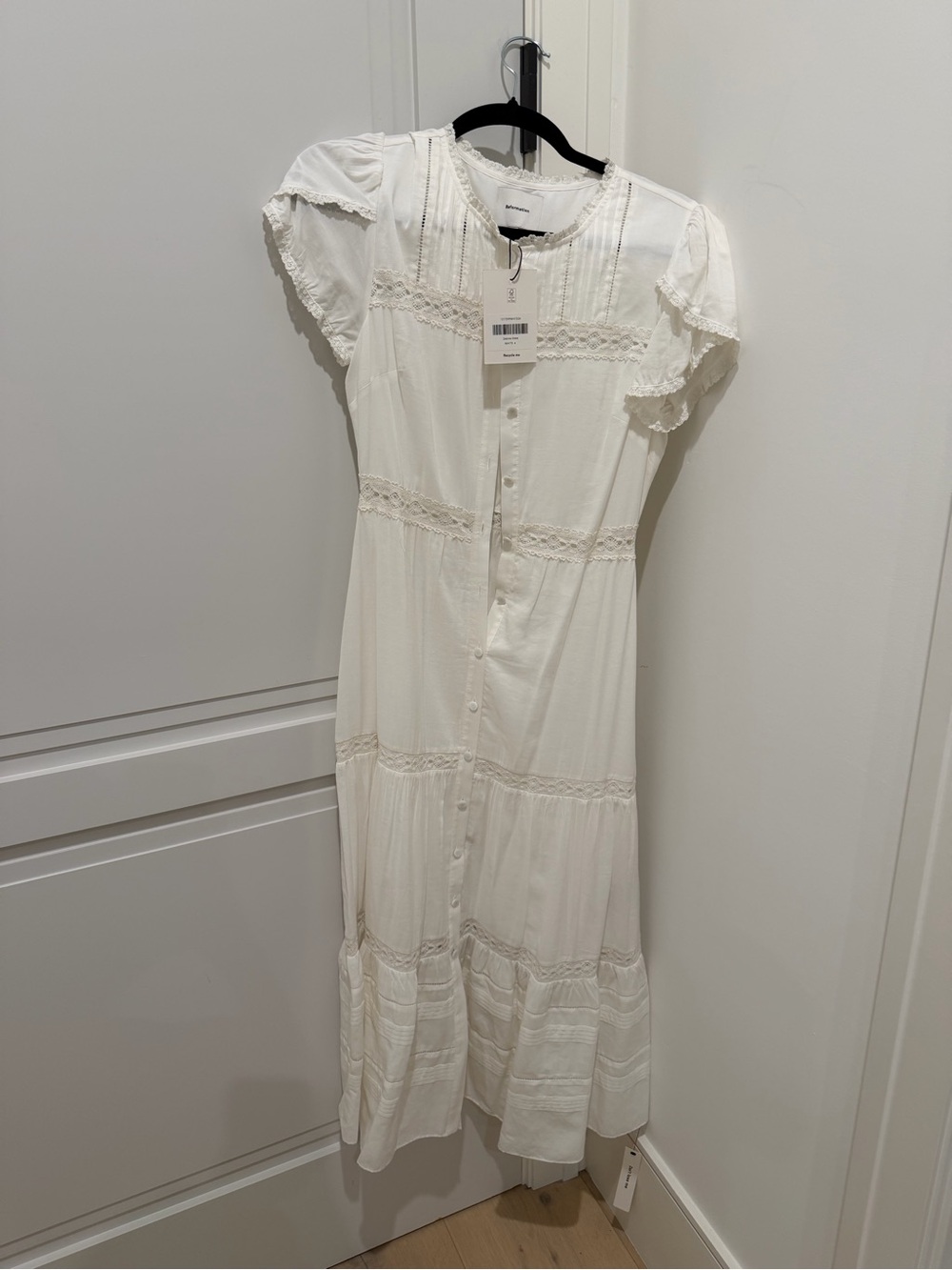 Reformation Zebrina White Dress